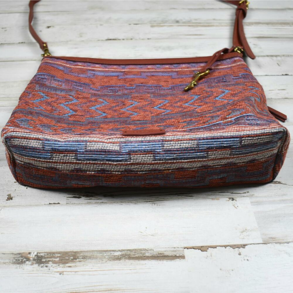 Fossil Fiona Multicolor Boho Geometric Print Fall… - image 7